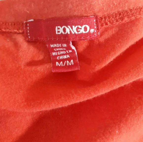 Womens sz Med Orange/Red silver tassel top short sleeve shirt nwotgs - Picture 2 of 8